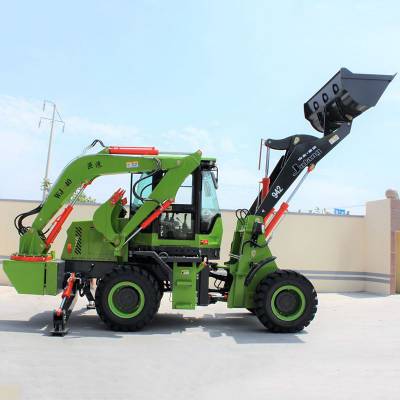 山東煙臺巨浪鏟挖一體機兩頭忙多功能鏟車挖掘裝載機四驅(qū)小型挖掘機價格 中國供應商